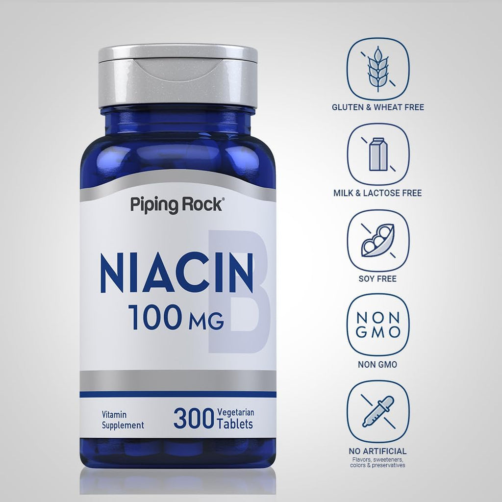Piping Rock Niacina 100mg - 300 Comprimidos