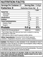 Premium Vitamina D3 5000 IU con Aceite de Coco - 60 Cápsulas (Pack de 2)
