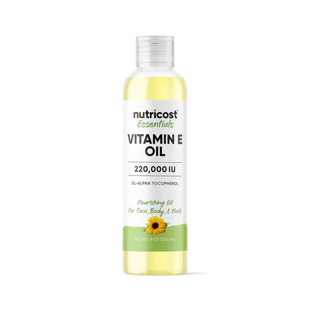 Nutricost Essentials Aceite de Vitamina E (8 Onzas / 230.000 UI) | Aceite de Vitamina E para Piel, Cabello y Uñas