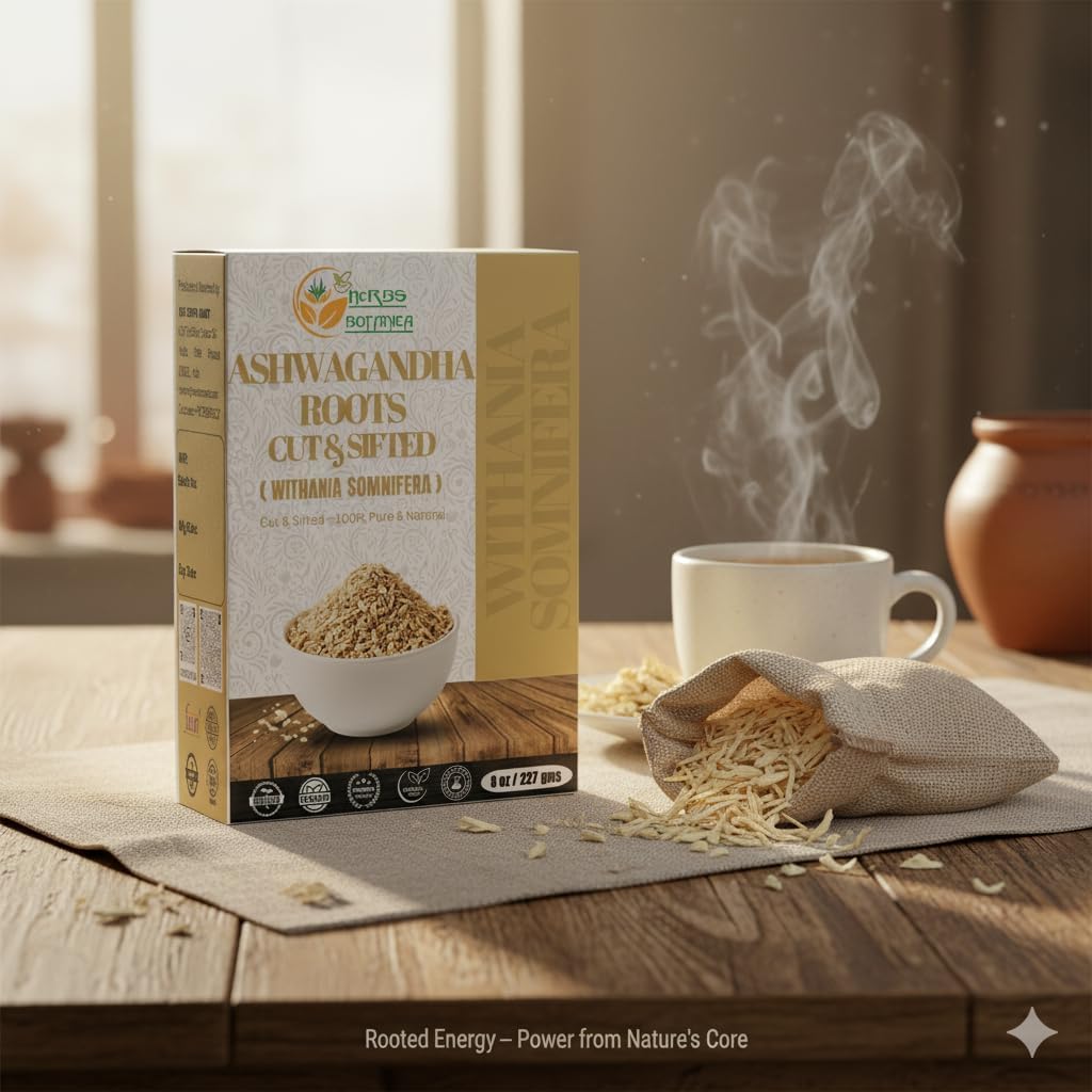 Herbs Botanica Té de Raíz de Ashwagandha - Hojas Sueltas, 227g