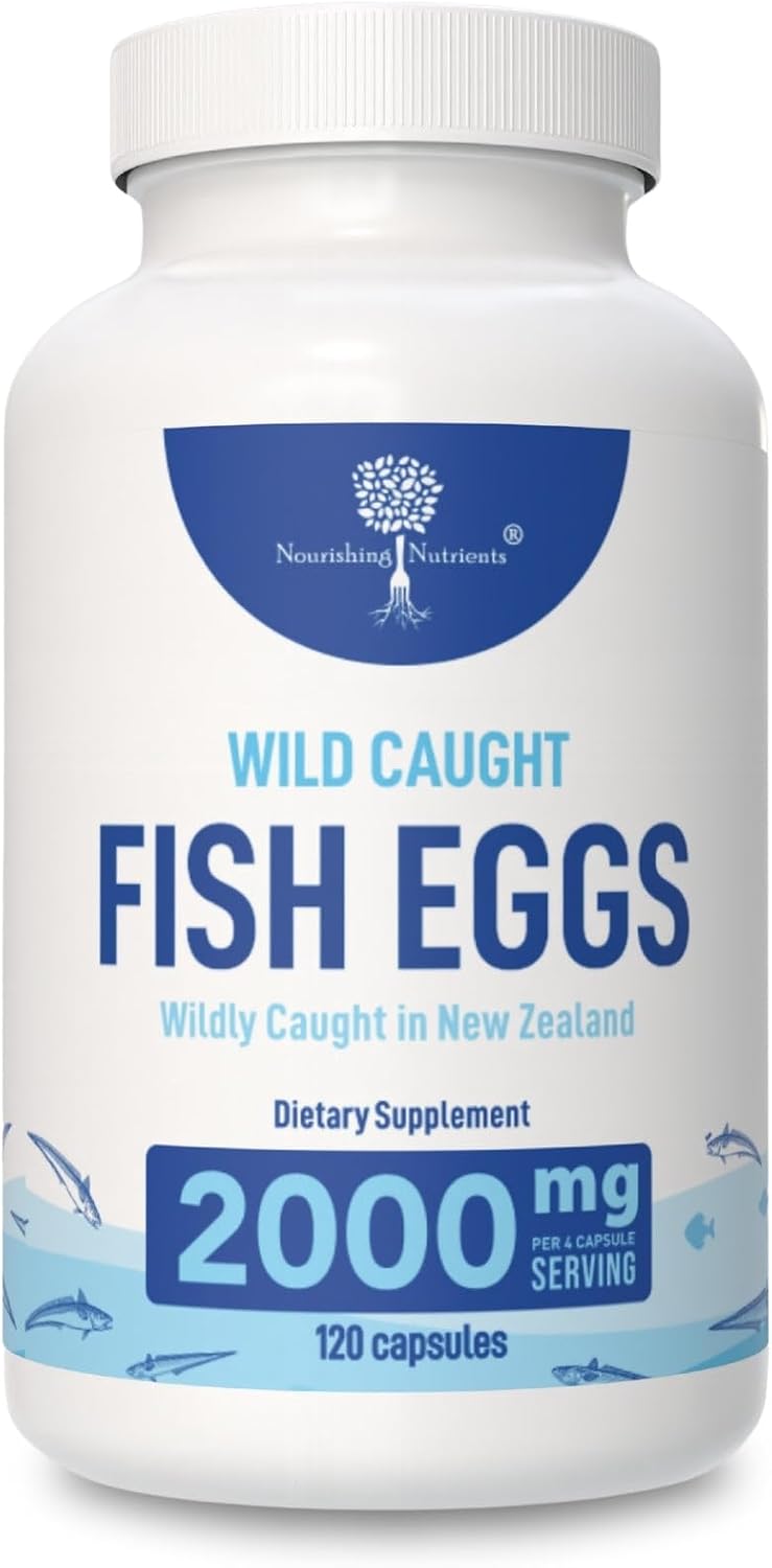 Wild Caught Fish Eggs 2,000mg - Huevas de Pescado Silvestre con Omega 3, EPA y DHA