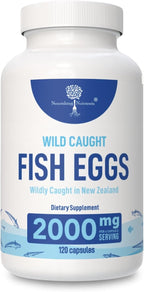 Wild Caught Fish Eggs 2,000mg - Huevas de Pescado Silvestre con Omega 3, EPA y DHA