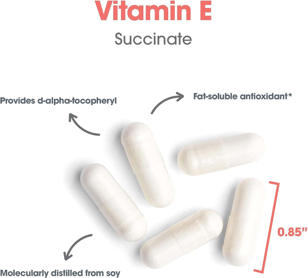 ARG Vitamina E Succinato - 400 IU - Cápsulas Vegetarianas