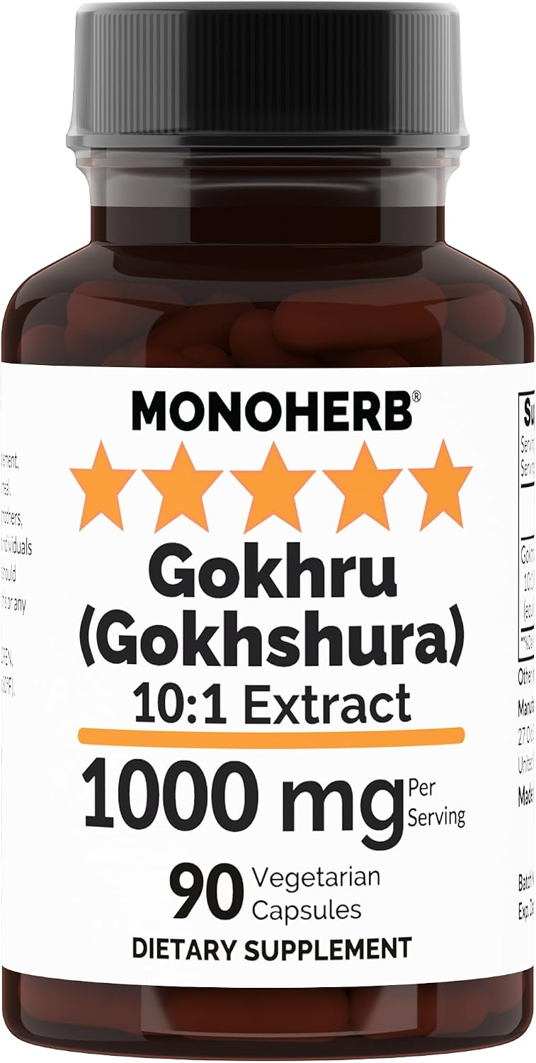 Gokhru - Gokshura 10:1 Extracto - 1000 mg por Dosis - 45 Servicios