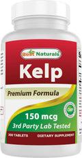 Best Naturals Kelp Supplement 150 mcg, 300 Tablets