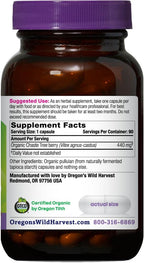 Oregon's Wild Harvest Cápsulas de Sauzgatillo No Transgénico, Suplemento Herbal Orgánico, 90 Cápsulas