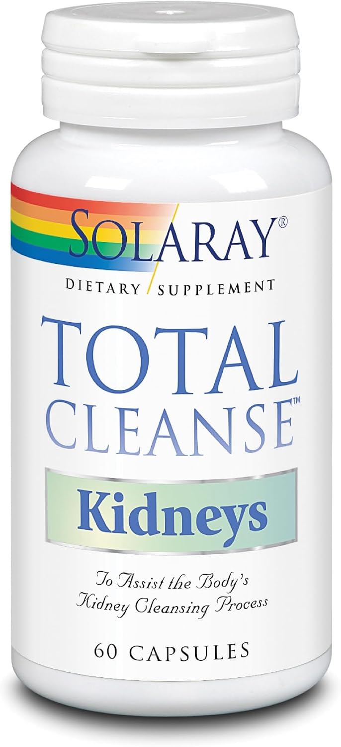 Solaray Total Cleanse Riñones - Complejo de Perejil, Diente de León y Ortiga - 60 Cápsulas Veganas