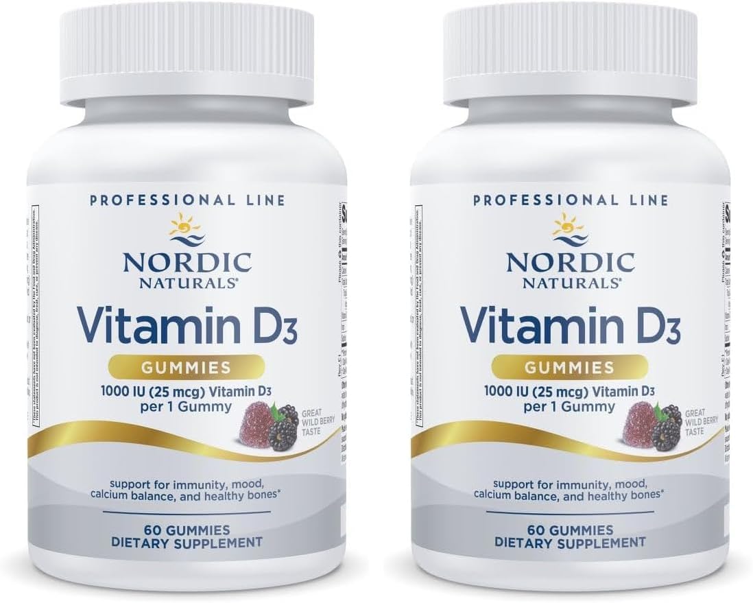 Nordic Naturals Pro Vitamin D3 Gummies, Wild Berry - 120 Gummies