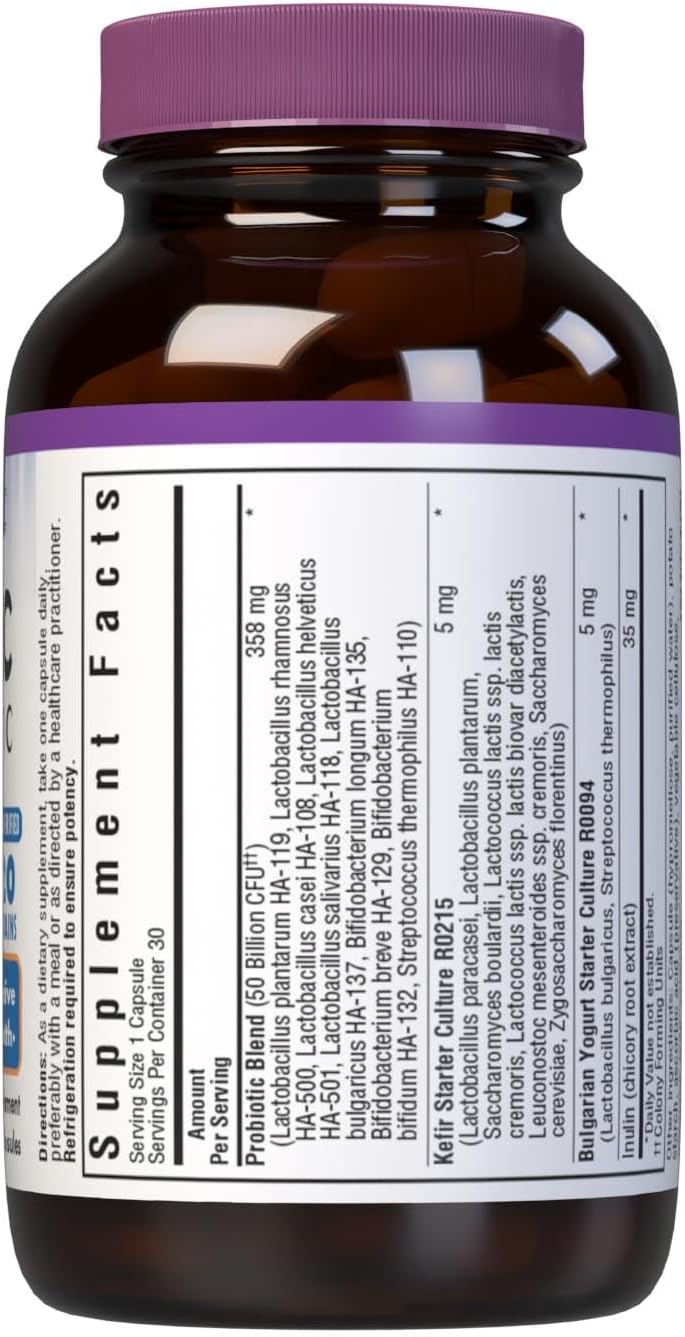 Bluebonnet Nutrition Advanced Choice Daily Probiotic 50 Billion (Cold-Packed), 30 Capsules