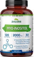 Zazzee Mioinositol 2000 mg 120 Cápsulas Veganas
