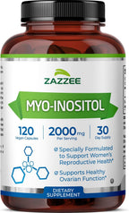 Zazzee Mioinositol 2000 mg 120 Cápsulas Veganas