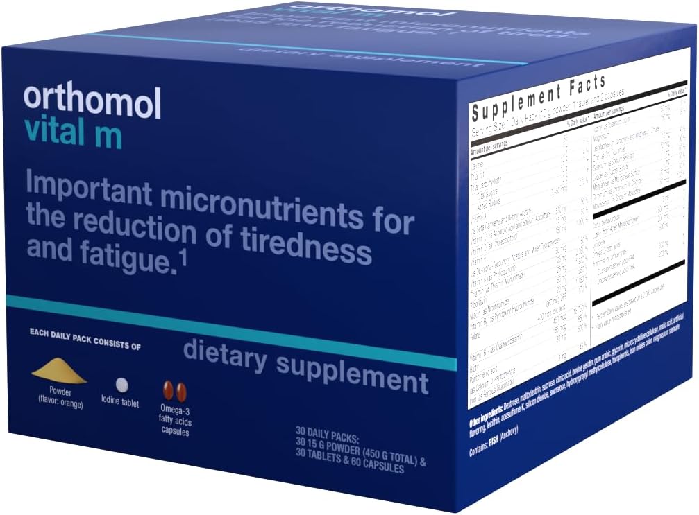 Orthomol Vital M Polvo y Comprimidos para Hombres - 30 Días