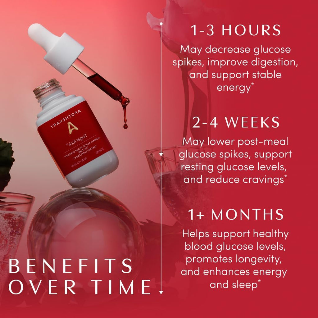 Apothékary Sugar Kick – Complemento Líquido de Hierbas para Ayudar a Controlar los Antojos y Mantener Niveles Normales de Azúcar en Sangre, 30 ml, 30 Servicios