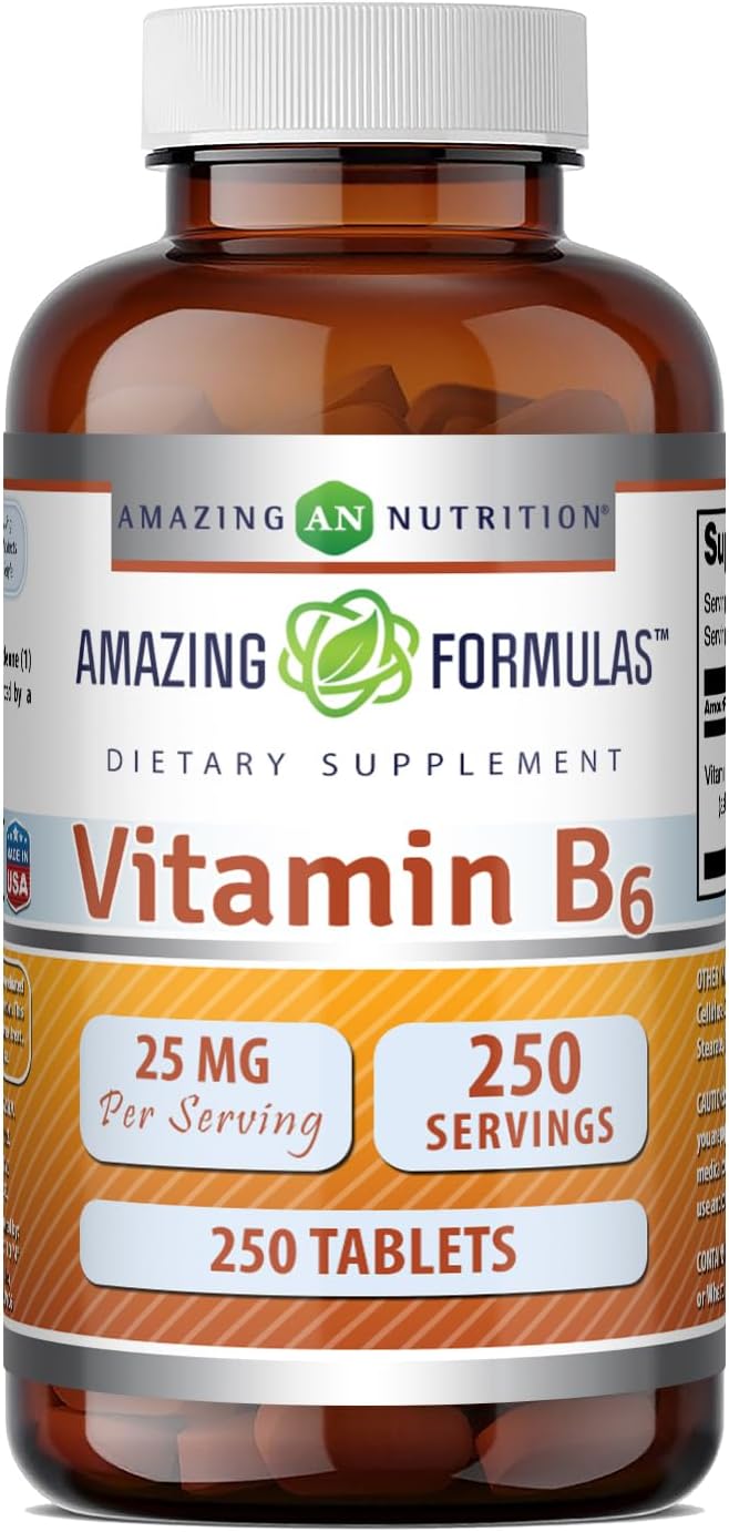 Amazing Formulas Vitamina B6 (Piridoxina) 25 mg | 500 Comprimidos