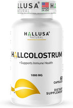Hallusa Natural Cápsulas de Colostro 1000 mg | Apoyo Inmunológico, Salud Digestiva, Recuperación Muscular, Piel y Cabello, Energía | 60 Cápsulas