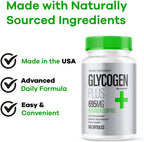 Glycogen Plus Cápsulas - Complemento Alimenticio para el Apoyo de Glucógeno, Fórmula Natural, 60 Cápsulas