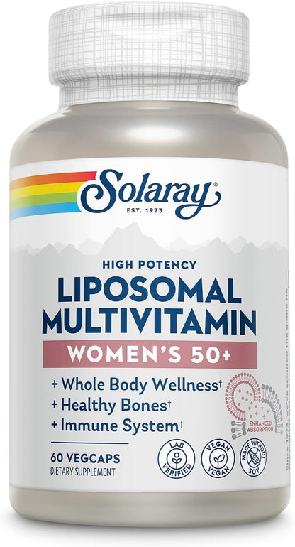 SOLARAY Liposomal Multivitamin for Women 50 – Vitamina D3 y vitamina K2: trabajan en sinergia para mantener la – Image 1