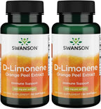 Swanson D-Limoneno - Suplemento de Extracto de Corteza de Naranja, 250 mg, 60 Cápsulas