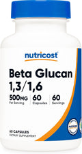Nutricost Beta Glucan 500mg 1,3/1,6 D-Glucan, 60 Cápsulas Vegetarianas