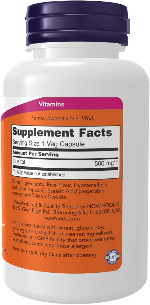 Inositol 500mg - 100 Cápsulas (Pack de 2) - NOW Foods
