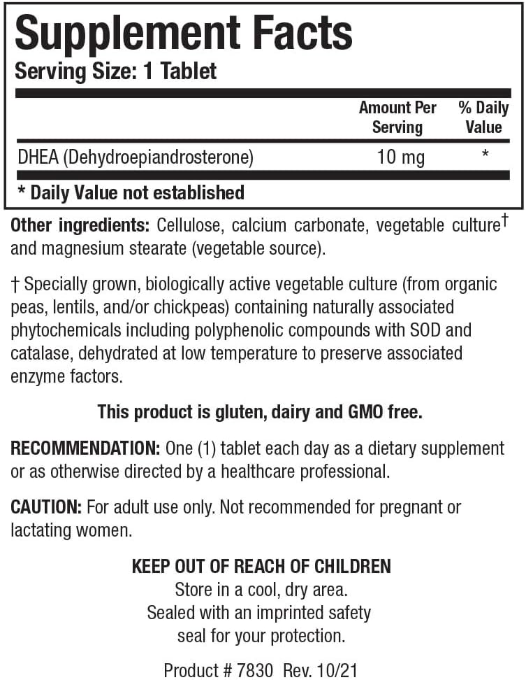 BIOTICS RESEARCH DHEA 10 mg, 180 comprimidos