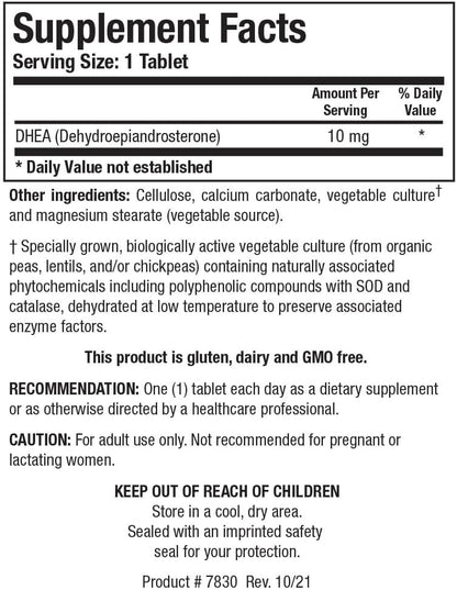 BIOTICS RESEARCH DHEA 10 mg, 180 comprimidos – Image 2
