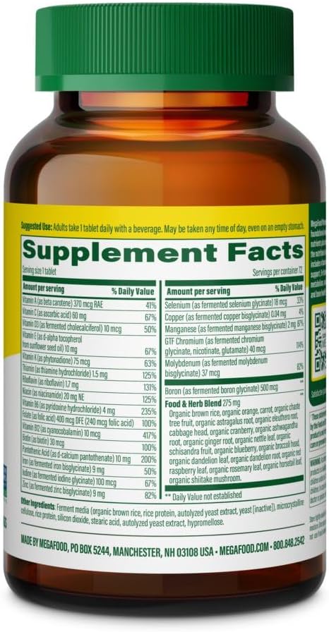 MegaFood Women's One Daily, 72 comprimidos