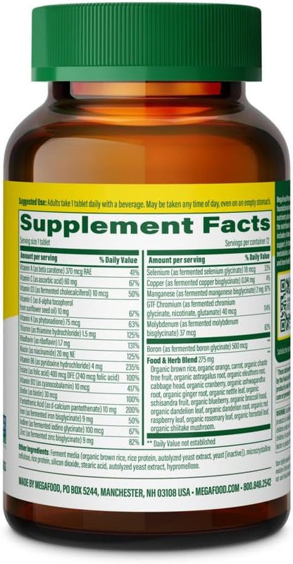 MegaFood Women's One Daily, 72 comprimidos – Image 2