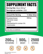 BulkSupplements Extracto de Rhodiola Rosea en Polvo - 3% Salidrósidos, 200 mg por porción, 500 g