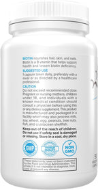 Portions Master Biotina 10000mcg, Cabello, Uñas y Piel (90 Cápsulas Vegetales)