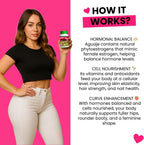 Aguaje Pills para Curvas Femeninas – 100% Natural – 550mg x 100 Cápsulas – 3 Meses de Suministro
