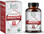 Just Jaivik Comprimidos Orgánicos de Manjistha - 750 mg (90 Comprimidos)