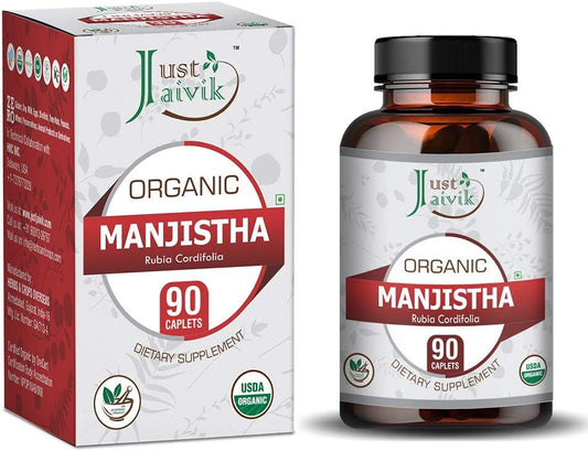 Just Jaivik Comprimidos Orgánicos de Manjistha - 750 mg (90 Comprimidos)