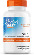 Doctor's Best NMN+ Complex - Suplemento con NMN, Resveratrol, Rodiola y Ginseng - 60 Cápsulas Veganas