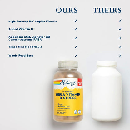 SOLARAY Mega Vitamin B-Stress - Complejo B – Apoyo energético: Las vitaminas B ayudan a convertir los alimentos en – Image 5