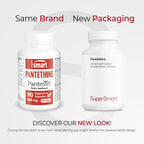 Supersmart Pantesin Pantethine 600 mg - Ácido Pantoténico Activo - 90 Cápsulas Vegetales