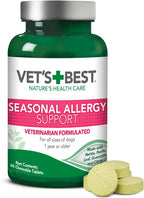 Vet's Best Masticables para Alergias en Perros - Alivio del Picor Estacional - 60 Comprimidos