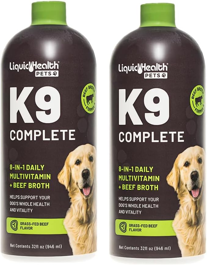 LIQUIDHEALTH K9 Complete Multivitamínico Líquido 8 en 1 para Perros - 946 ml