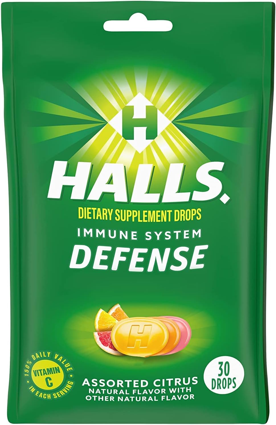 Halls Defense Sin Azúcar Surtido Cítrico 25 Caramelos