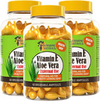 Sunshine Naturals Crema Hidratante de Vitamina E y Aloe Vera – 60 Viales (Paquete de 3)