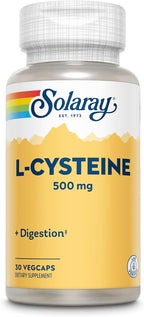 Solaray L-Cysteine 500 mg – 30 Vegan Capsules
