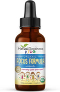 Herbal Goodness Kids Focus Formula - Gotas Líquidas para la Concentración Infantil con Ashwagandha y Moringa