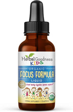 Herbal Goodness Kids Focus Formula - Gotas Líquidas para la Concentración Infantil con Ashwagandha y Moringa