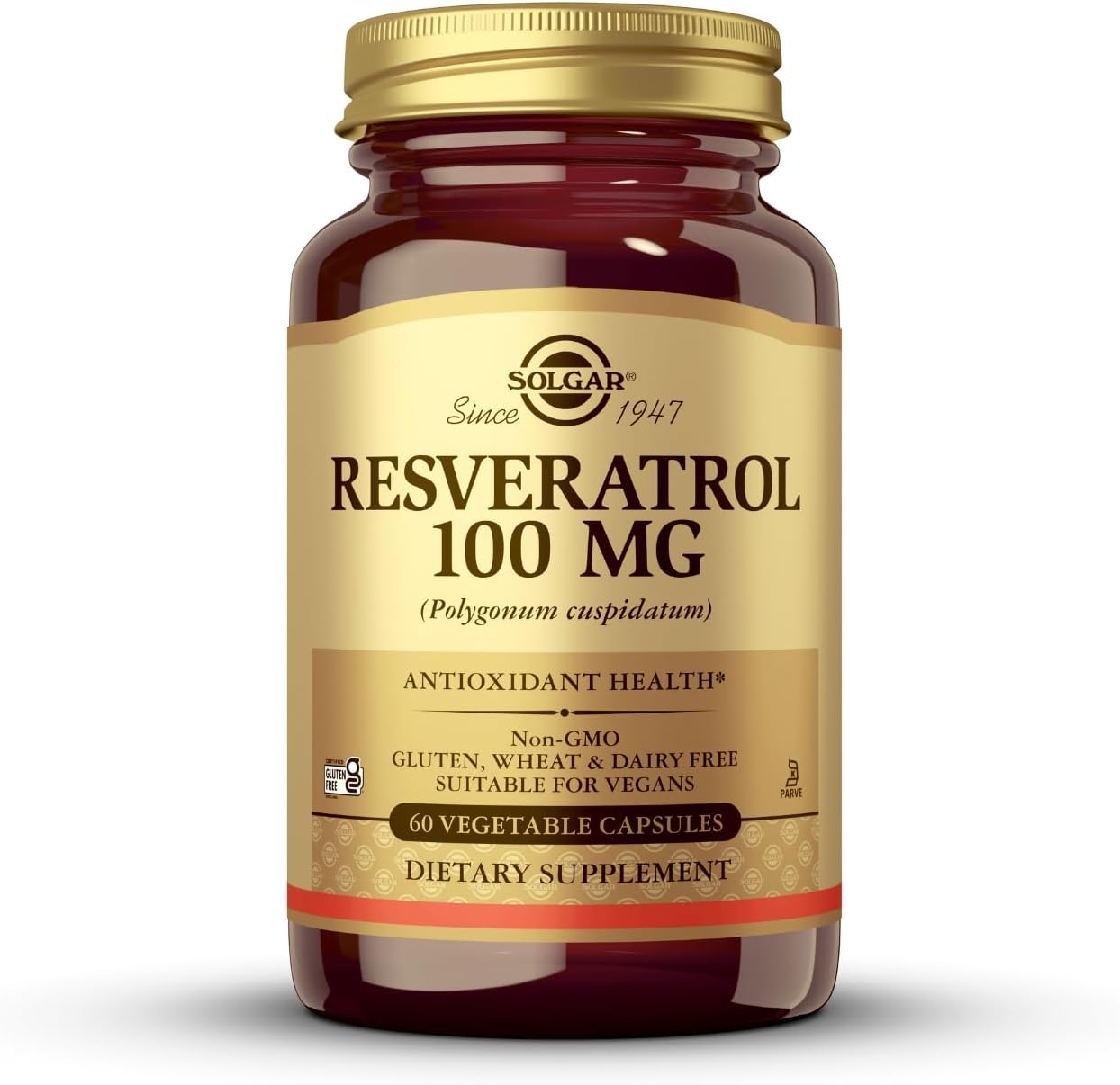 Solgar Resveratrol 100 mg, 60 Cápsulas Vegetales