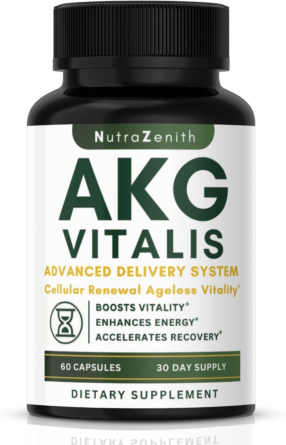 Arazo Nutrition AKG Suplemento Antiedad y Energía con Vitamina B6, Vitamina C y L-Arginina - 60 Cápsulas