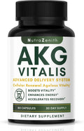 Arazo Nutrition AKG Suplemento Antiedad y Energía con Vitamina B6, Vitamina C y L-Arginina - 60 Cápsulas