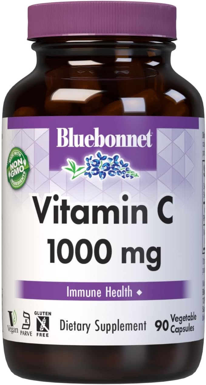 Bluebonnet Nutrition Vitamina C 1000 mg, 90 Cápsulas Vegetales