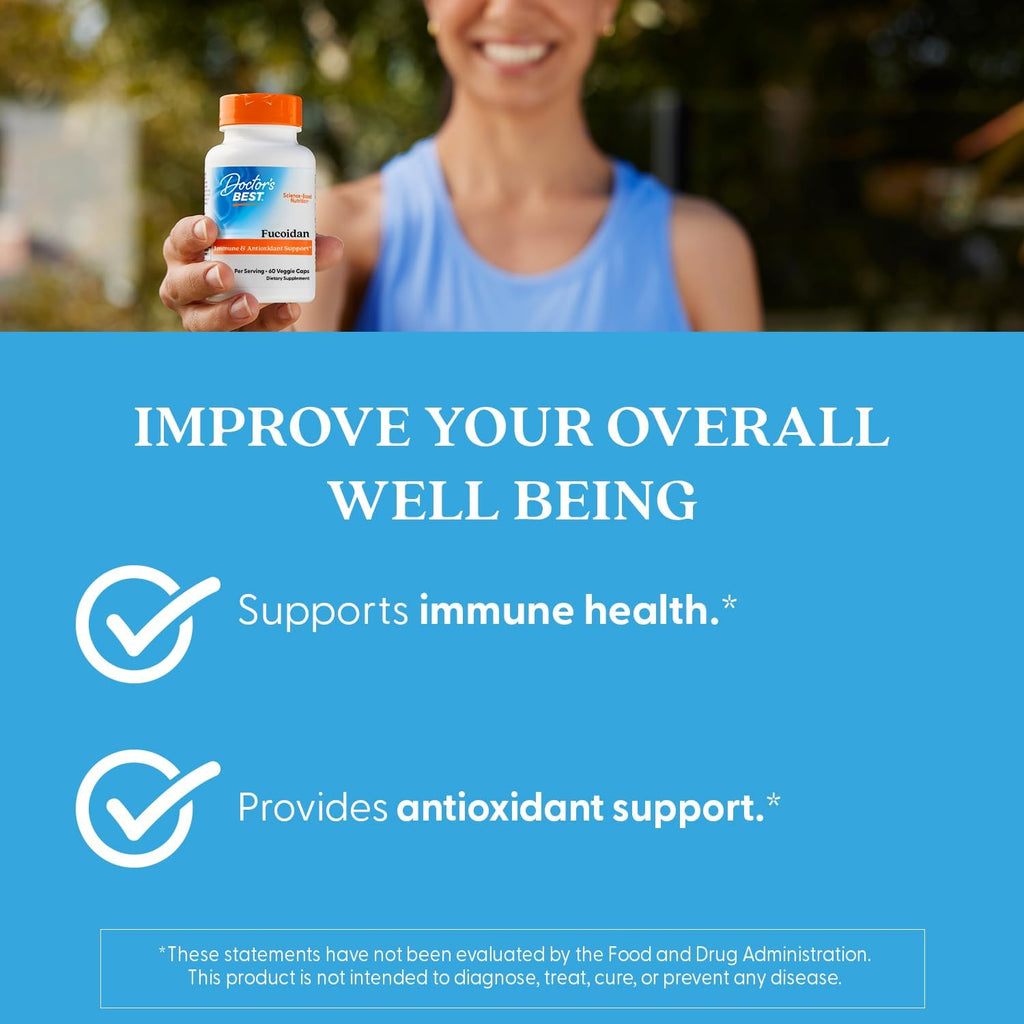 Doctor's Best Fucoidan 70% - 60 Cápsulas Vegetales