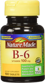 Nature Made Vitamina B6 100 mg – 100 Comprimidos