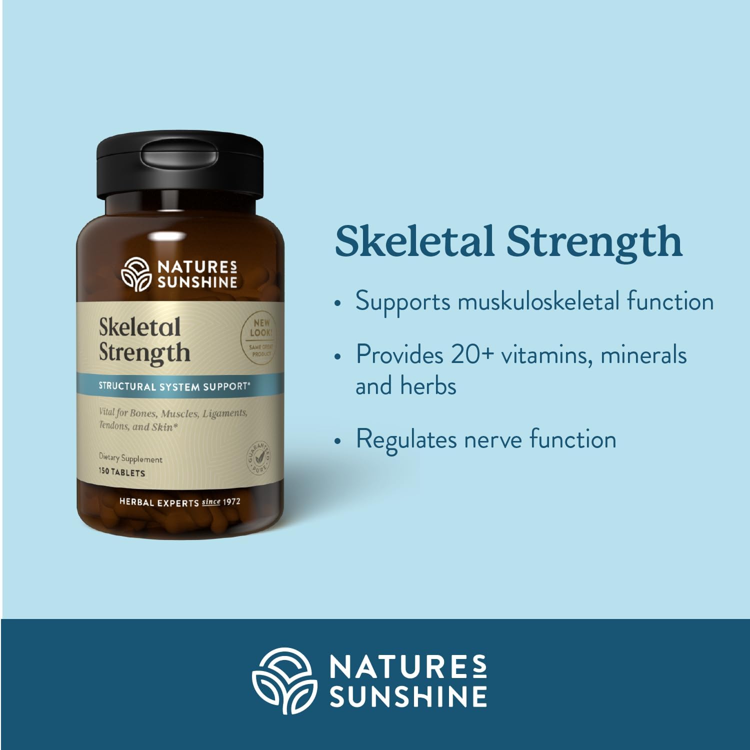 Nature's Sunshine Skeletal Strength, 150 comprimidos | Suplemento para la salud ósea